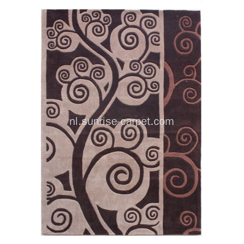 Hand tufted tapijt met gesneden ontwerp